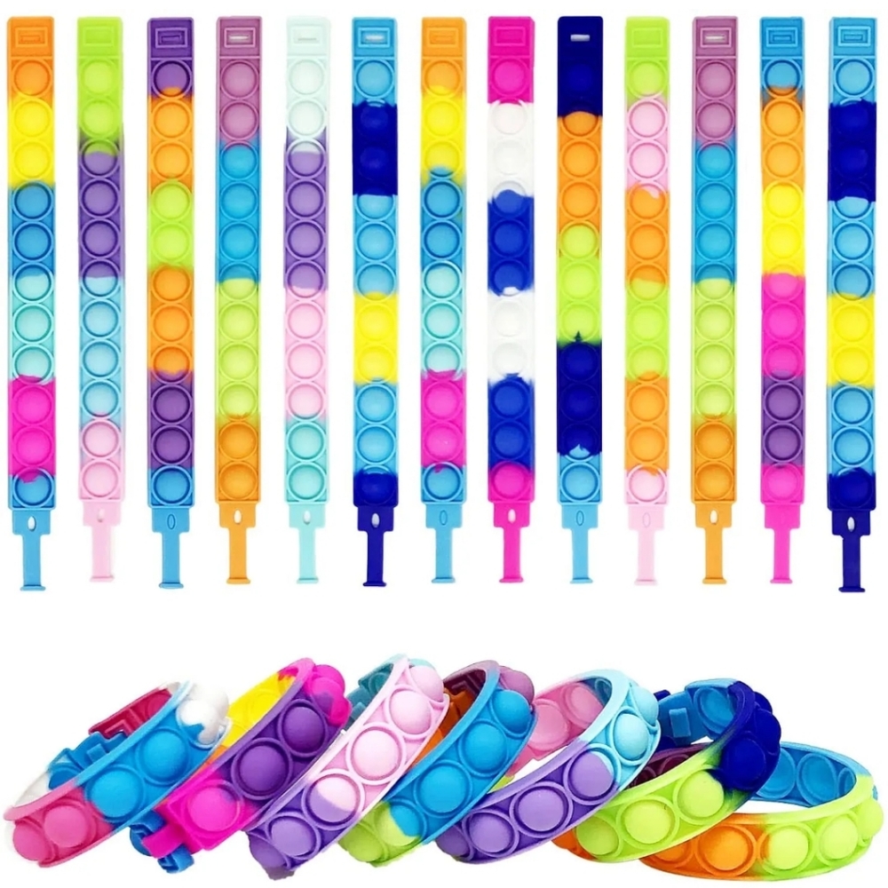 4 Pack! Popit Bracelets & Keychains - Picture 3 of 4